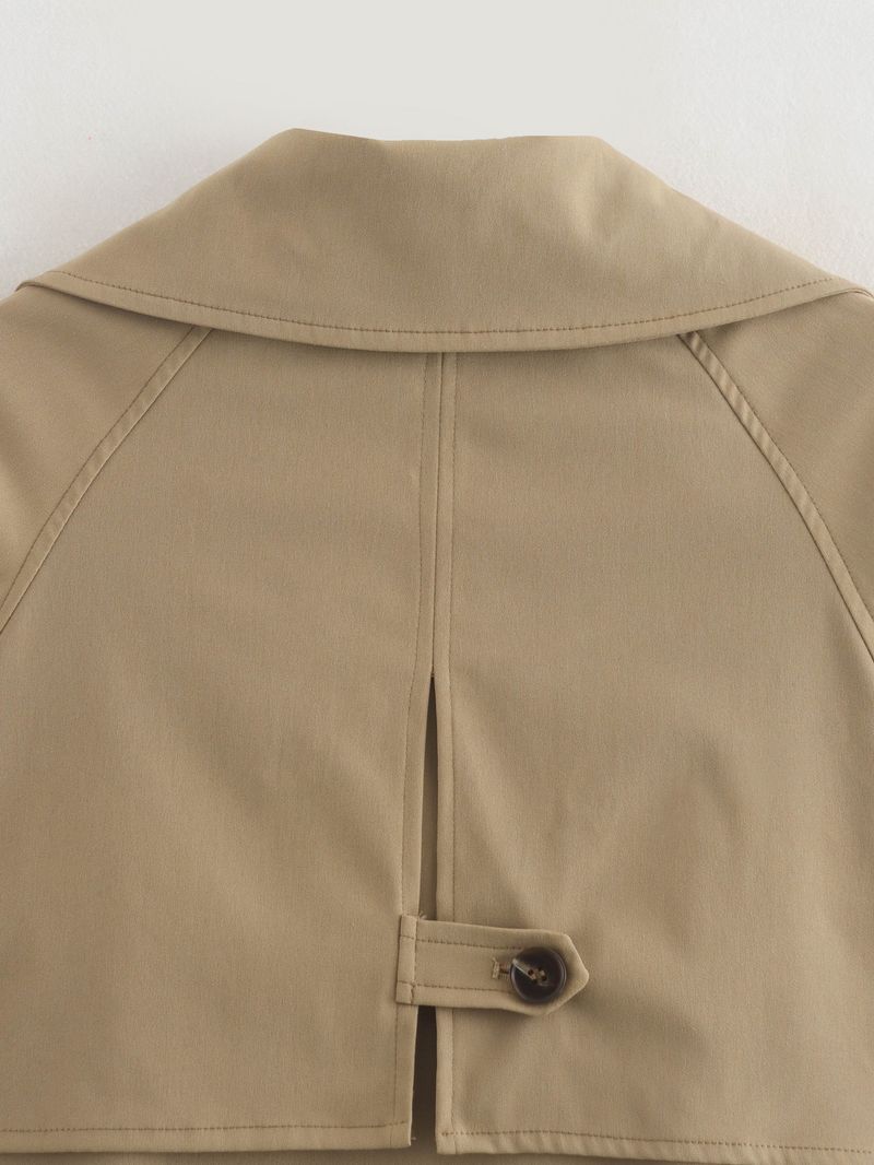 Damenbekleidung 2024 Herbst/Winter neue Street Fashion Trenchcoat Stil Kurzjacke_voghion.com