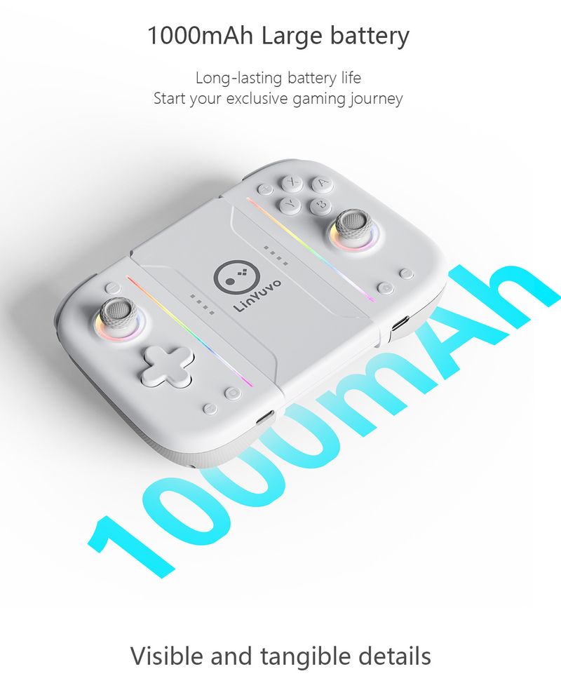 Yuvo Switch Joy Con mechanical button with adhesive backing, colorful LED macro function, Bluetooth game controller_voghion.com