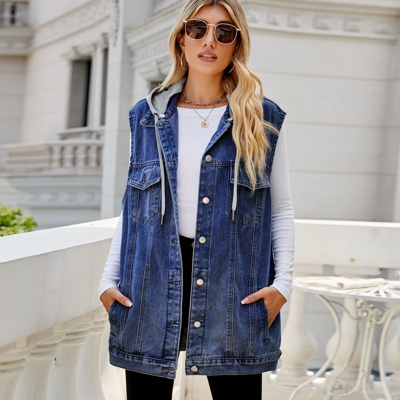 Damenbekleidung Neue Retro-Jeansweste Jacke Lose Lässige Damentrend_voghion.com