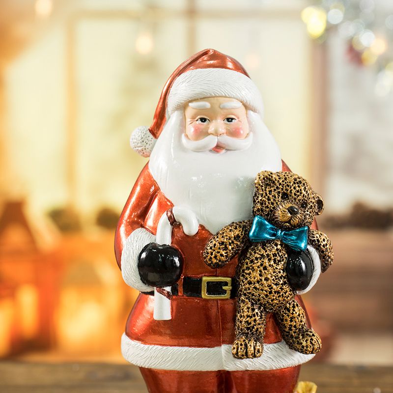 Santa Claus Figurine Home Christmas Decoration, Atmosphere Scene Arrangement With Resin Craft For Festive Display_voghion.com