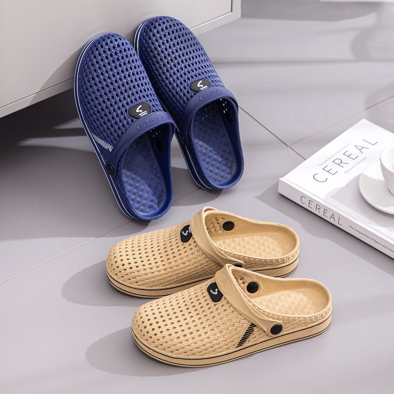 Scarpe Dongdong, sandali antiscivolo, con fascia per le dita, suole spesse da uomo, per l'estate, alla moda, da indossare in casa, versione coreana, due_voghion.com