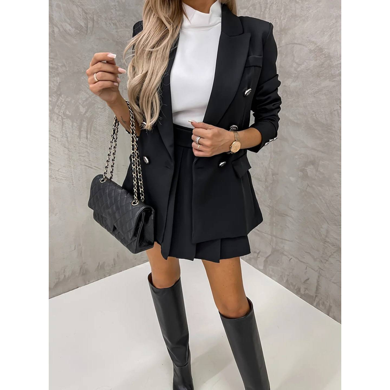 Women's Clothing new casual long-sleeved suit INS fashion loose multi-color two-piece set_voghion.com