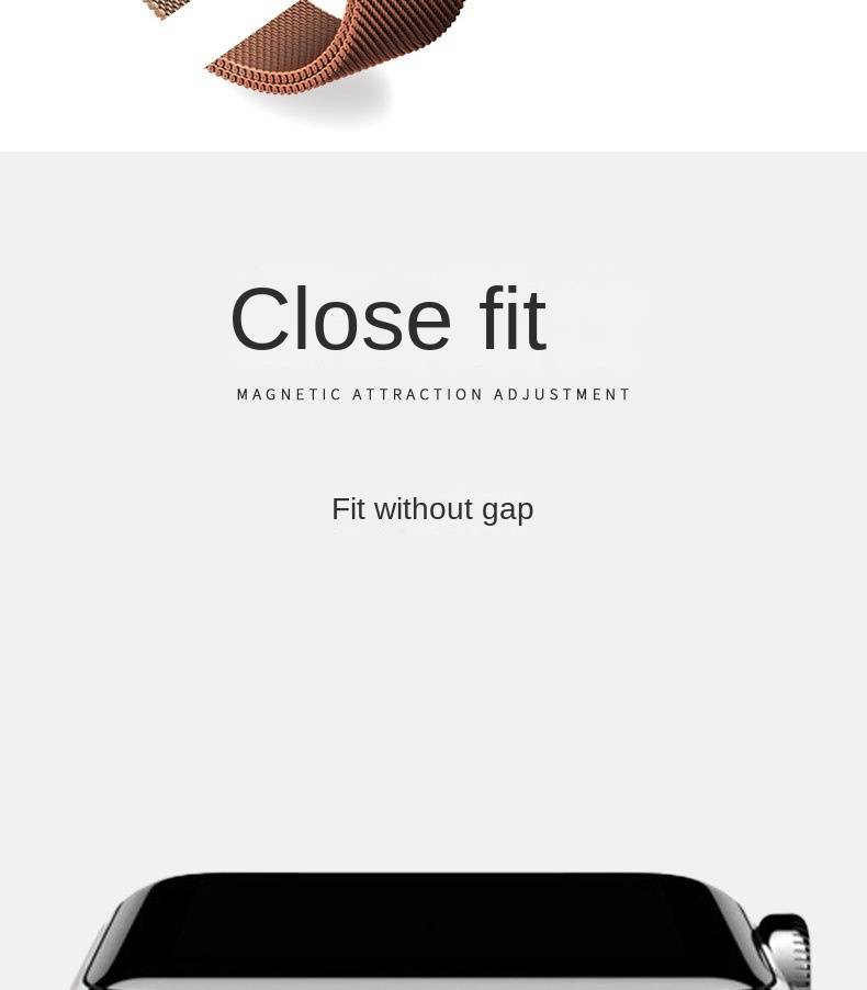 A-apple watchapple watch Milanese iwatch1-9 nesil SE paslanmaz çelik manyetik degrade renkli tokalı kayış için uygundur_voghion.com