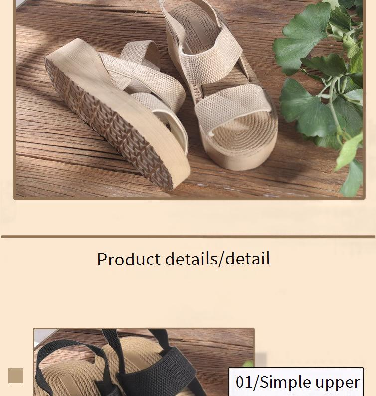 Chaussures pour femmes Eva Sandales à bout fermé à semelle épaisse pour femmes Été Nouveau style Mode Semelle souple Chaussures pour femmes légères et confortables_voghion.com