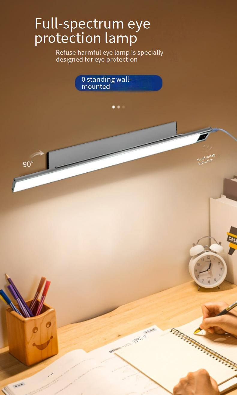 AA Grade Eye Protection Desk Lamp - Adjustable Brightness 5000k Natural Light Wall Mountable For Study/Reading/Homework_voghion.com