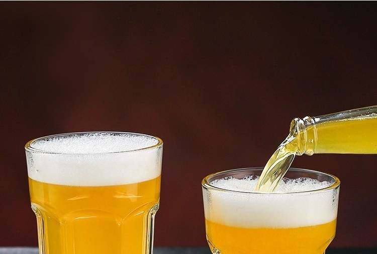Caneca de cerveja - Copo de chope artesanal de 500 ml com alça para chá gelado/mojito (transparente e espessado, perfeito para bares e cafés em casa)_voghion.com