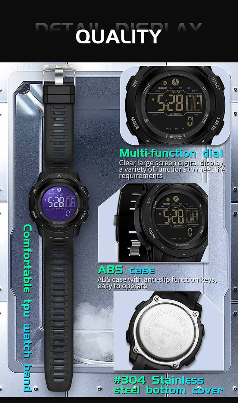 Sports Watch Calorie Pedometer Alarm Clock Waterproof Multifunctional Mountaineering Military Wind Shockproof Smart Watches For Men And Women._voghion.com