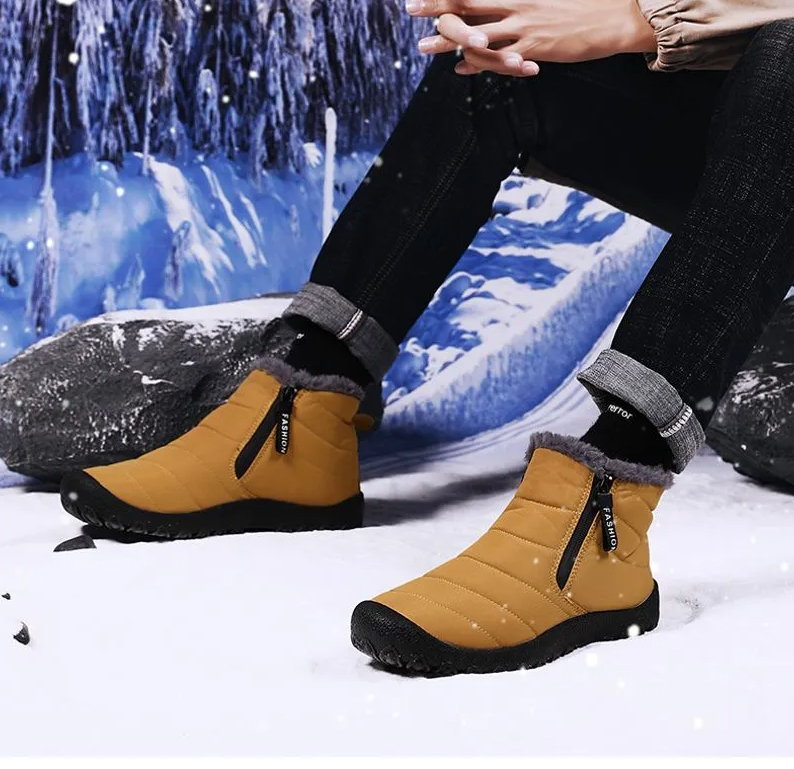 Neu Männer Mit High Top Outdoor Wasserdicht, Anti-rutsch Verschleiß-beständig Herbst Und Winter Frauen Warme Baumwolle Schuhe_voghion.com