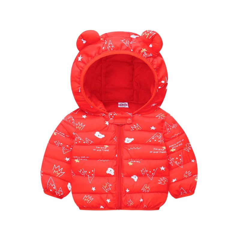 Giacca invernale per bambini con orecchie di animali - Cappotto imbottito leggero per bambini e bambine, morbido capospalla con cappuccio in poliestere per neonati e bambini piccoli (80-120 cm)_voghion.com