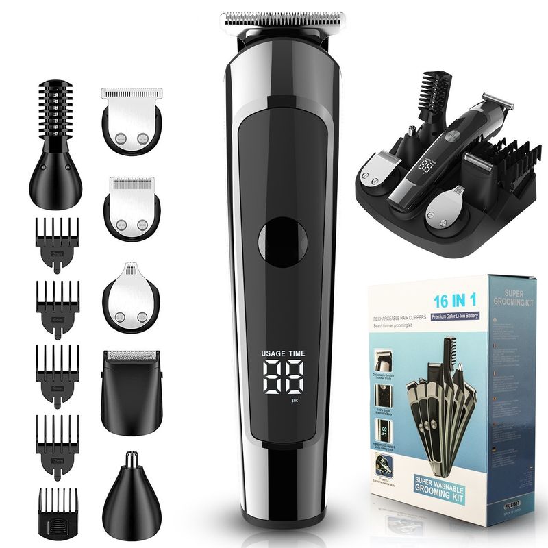 Household Hair Clipper, Multi-functional Oil Head Engraving, Water Washing, Digital Display, High-power Silent Hair Salon Electric Clipper_voghion.com