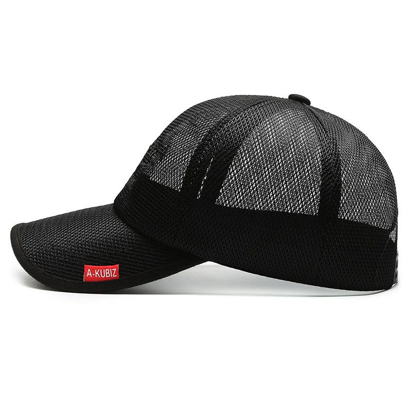 RICYGVM Herren Mesh Trucker Hat Coole atmungsaktive Baseballmützen Einfarbige Entenzungenkappen Sonnenschirm Schirmmütze Männlicher Sommer_voghion.com