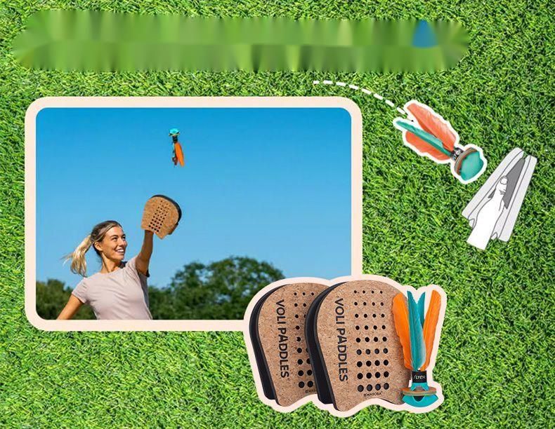 WABOBA Outdoor Sports Camping Handheld Shuttlecock Adult Children Interactive Toy Parent-Child Game Badminton Racket_voghion.com