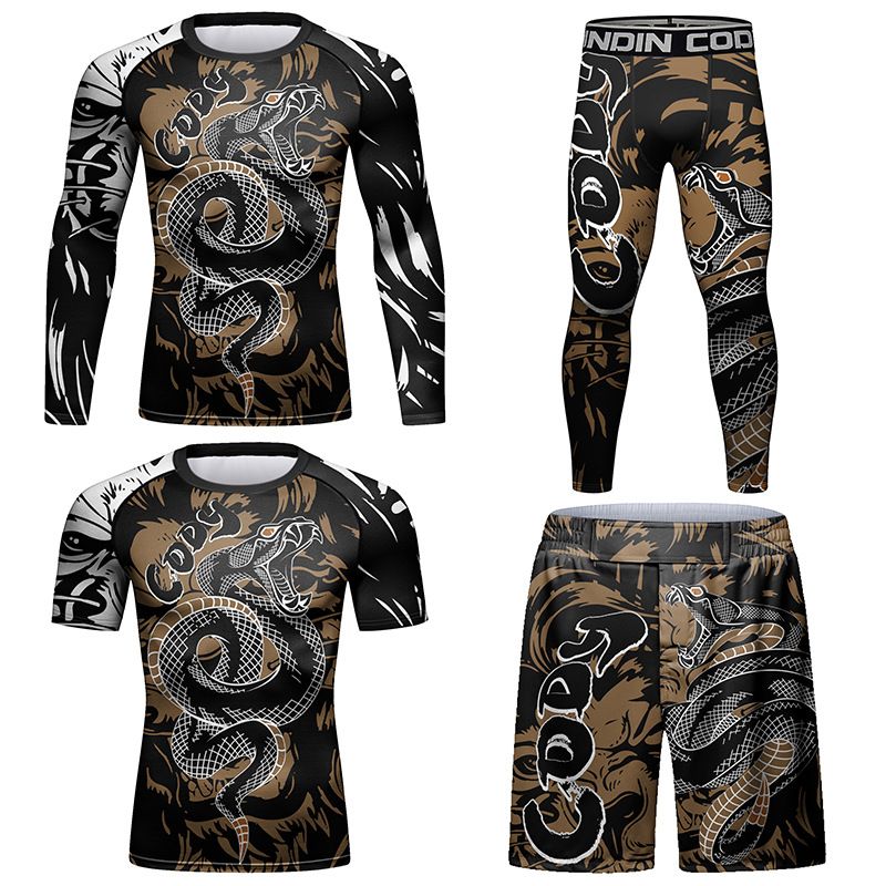 Tuta sportiva a compressione da uomo, nuova, traspirante, elastica, aderente, abbigliamento versatile per esterni._voghion.com