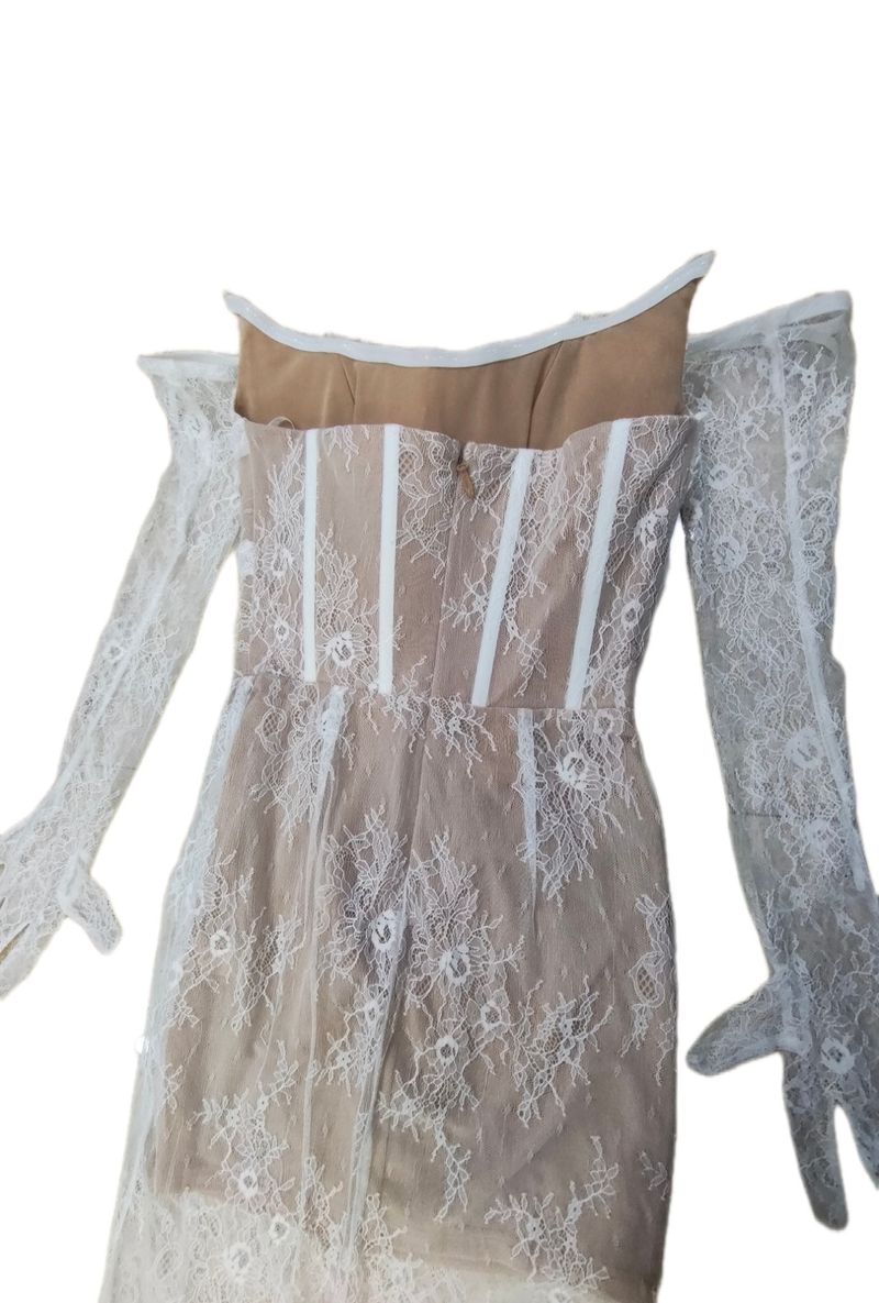 Elegant Lace Corset Embroidered High-Waist Slimming Evening Dress For Parties & Banquets_voghion.com
