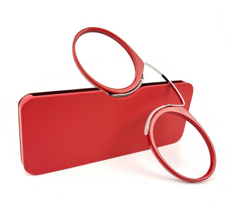 TR90 Clip-on Nose Reading Mini No Temple Glasses Compact Ultra-light Tortoiseshell Color_voghion.com