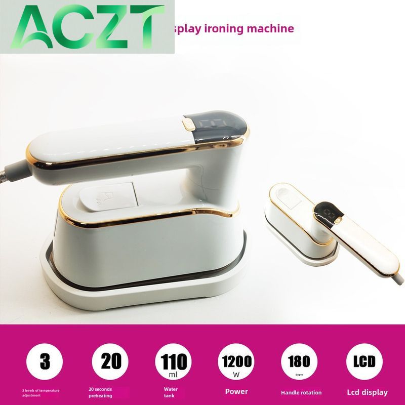 Ferro de passar a vapor ACZT Travel - Mini ferro de passar portátil com gancho para pendurar e dois modos_voghion.com