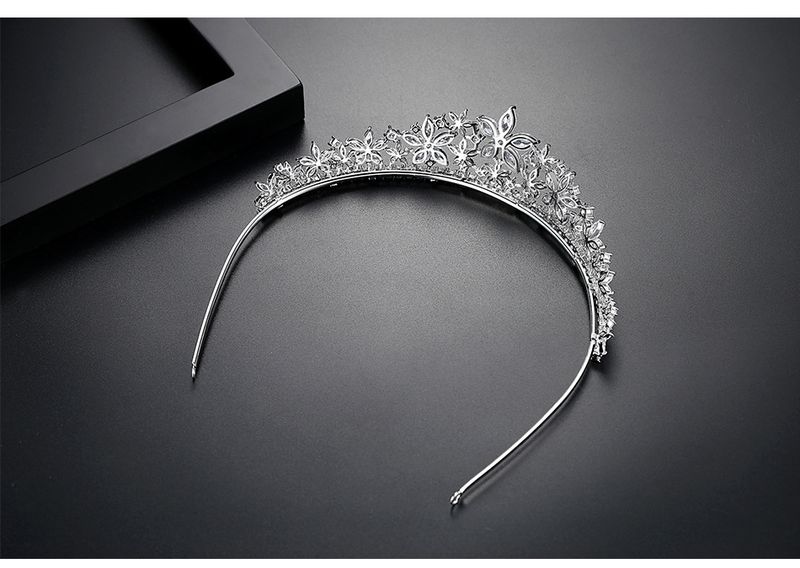 Elegante tiara da sposa in cristallo - Corona floreale da sposa di ispirazione vintage per le donne, perfetta per spose, balli di fine anno e occasioni speciali_voghion.com