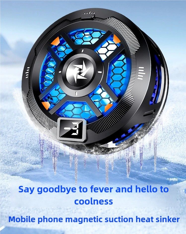 Wireless Charging Magnetic Cooler For IPhone 16 15 14 13 12 11 Xiaomi Samsung Back Clamped Phone Fan Game Cooling_voghion.com