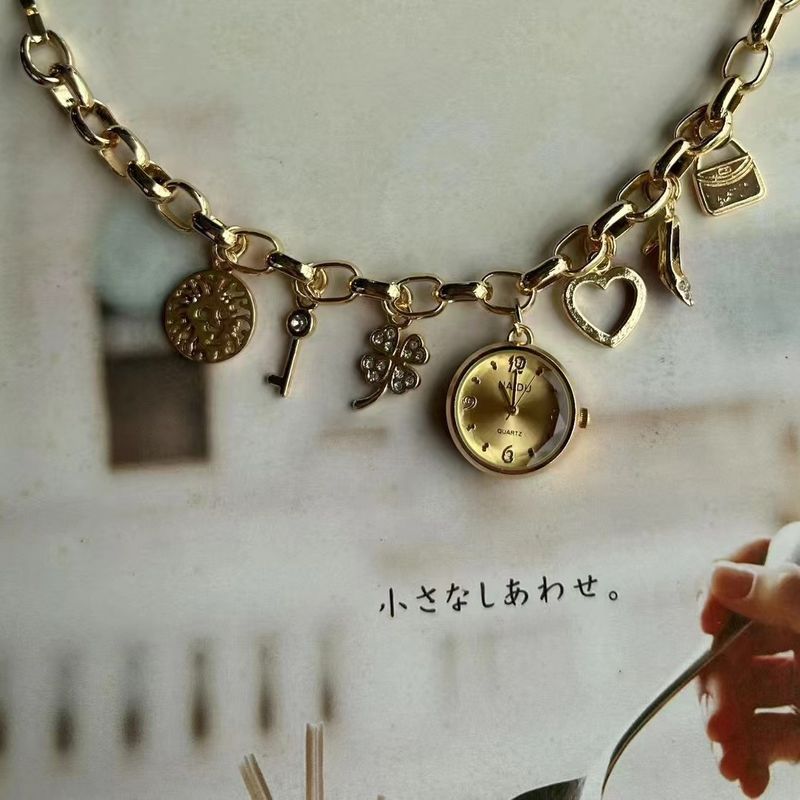 Braccialetto con ciondolo alla moda, stile punk, con catena, versatile, per abbigliamento, orologio, prezzo per donna_voghion.com