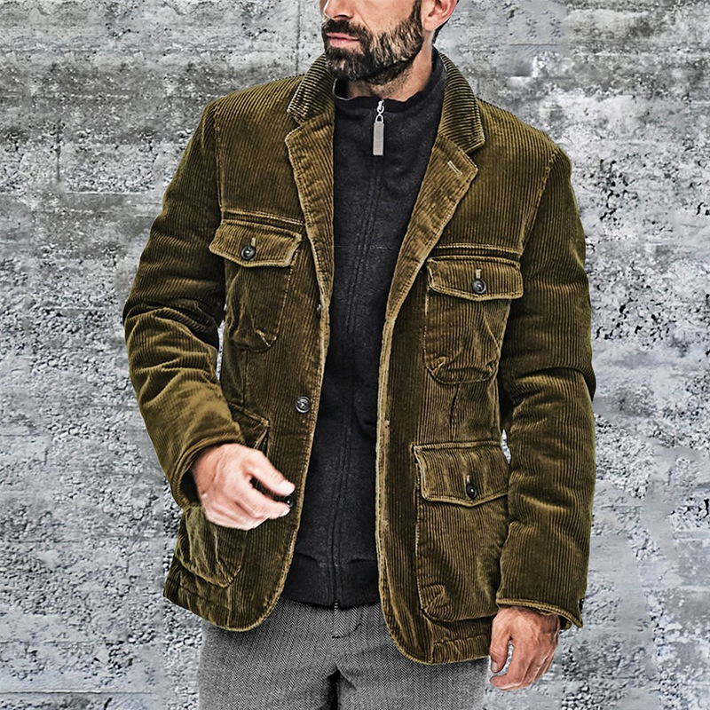 Abbigliamento da uomo Cappotto da uomo Cappotto da uomo con giacca in tinta unita moda casual_voghion.com