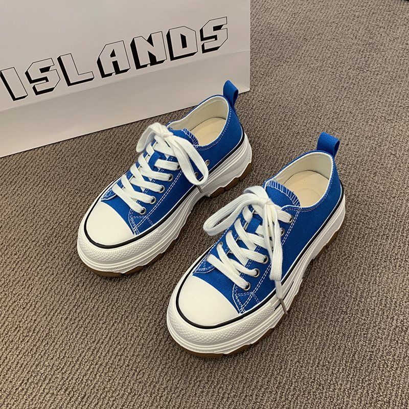 Canva Bottom Women's Korean Height Enhancement Platform 2025 Spring And Summer New Fashion Versatile Casual Wear Comfortable And Lightweight_voghion.com