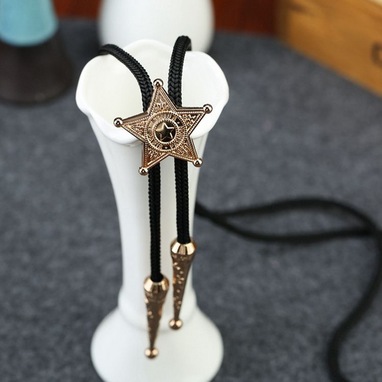 Five-Pointed Star Tuxedo Bolo Tie Men's Denim Accessories Necktie Rope_voghion.com