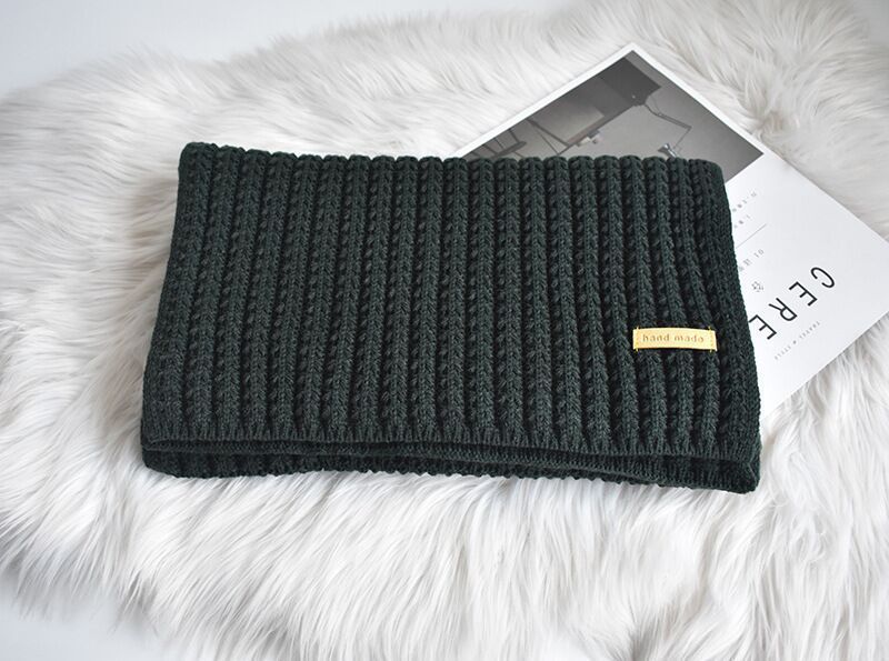 Wintr Womn Mn Koran Wooln Scarf Lovrs Thickn Warm Studnts Nt Rd Solid Color Knittd Scarvs Bib Child Long_voghion.com