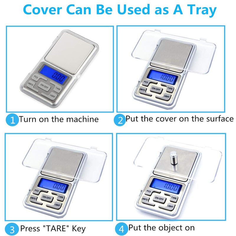 Mini Scale 500g/300g/200g/100g X 0.01g /0.1g Accuracy Electronic Digital Precision Jewelry Scales Pocket Scale Balance for gold_voghion.com