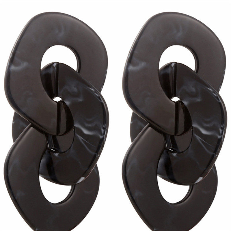 Trendy Long Exaggerated Elegant Personality Acrylic Decorative Earrings_voghion.com