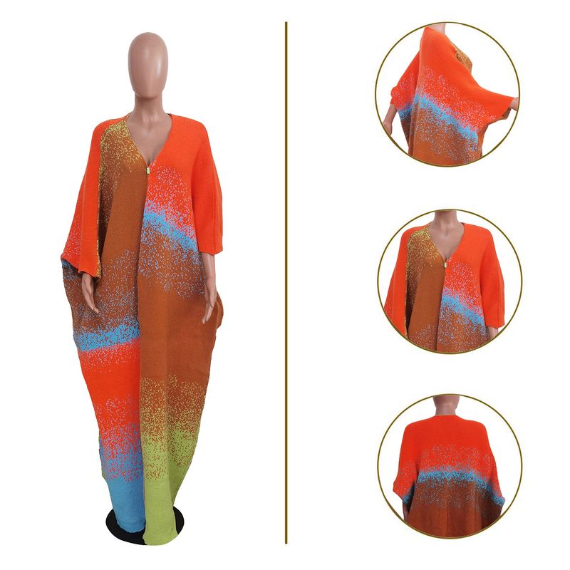 Odzież damska Luźny, swobodny, dzianinowy, długi płaszcz_voghion.com