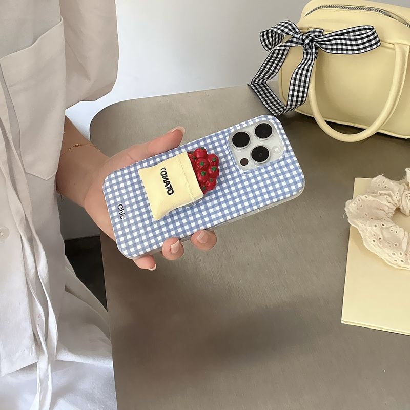 Custodia per cellulare giapponese Waffle per 15promax, supporto per pomodoro Epple 14, iPhone 13, creativo, 12 donne 11_voghion.com