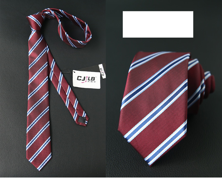 Unisex Men's and women's tie narrow polyester silk business British tie 6CM_voghion.com