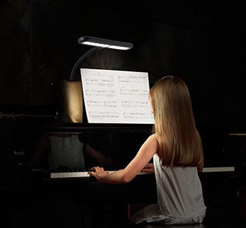 Home & Garden New Music Stand Lamp 27LED Lamp Clip With Power Display Desk Lamp Music Score Piano Lamp 4 Light Source Reading Lamp_voghion.com