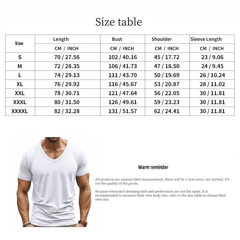 Trendiges, schnelltrocknendes, atmungsaktives, lässiges, sportliches und individuelles T-Shirt mit V-Ausschnitt für Herren im Frühling und Sommer_voghion.com