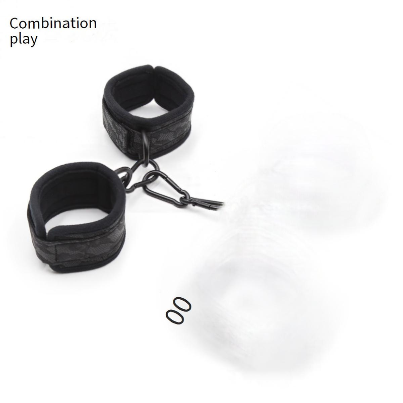 Sex Products Leather Bondage Hand And Foot Binding Casual Couple Toys Flirting Handcuffs And Leg Shackles Black Detachable_voghion.com