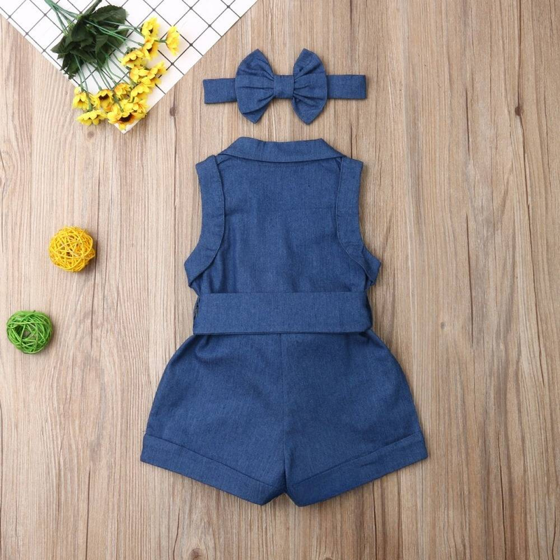 Kids' Clothing Girls Children's Button Jumpsuit With Head Flower_voghion.com