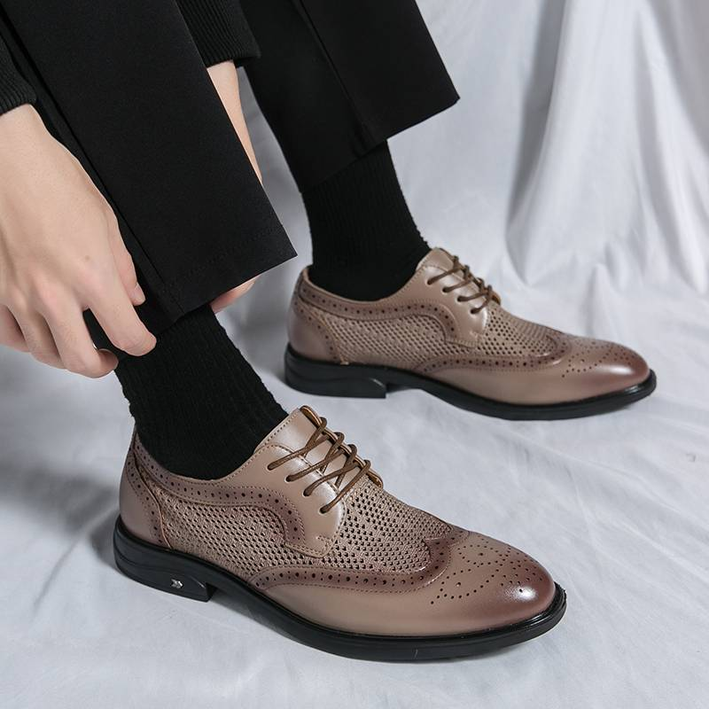 Fashionable Oxford Gentlemen's Formal Men's Shoes, Comfortable Social Men's Shoes_voghion.com