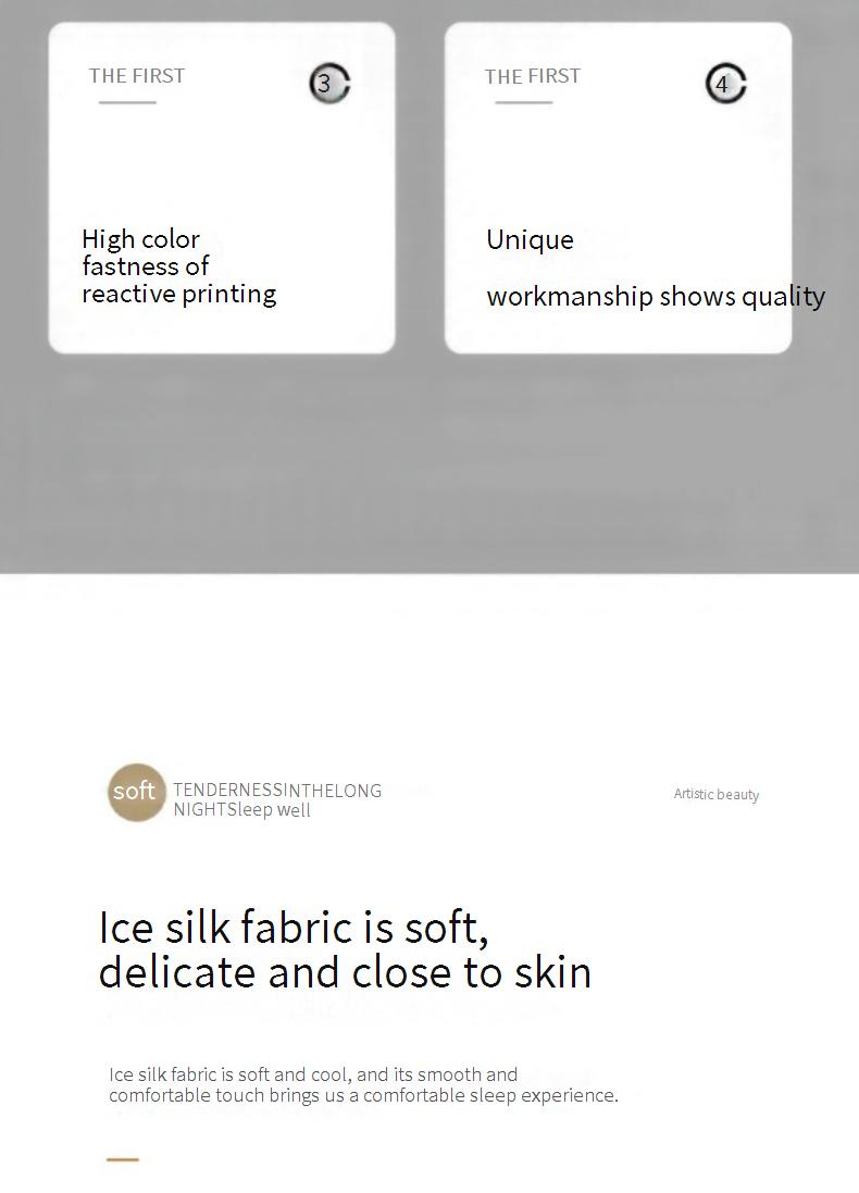 Washable Bamboo Fiber Bedding Set (4-Piece, Cooling & Hypoallergenic, Queen/King Size, Summer Comfort)_voghion.com