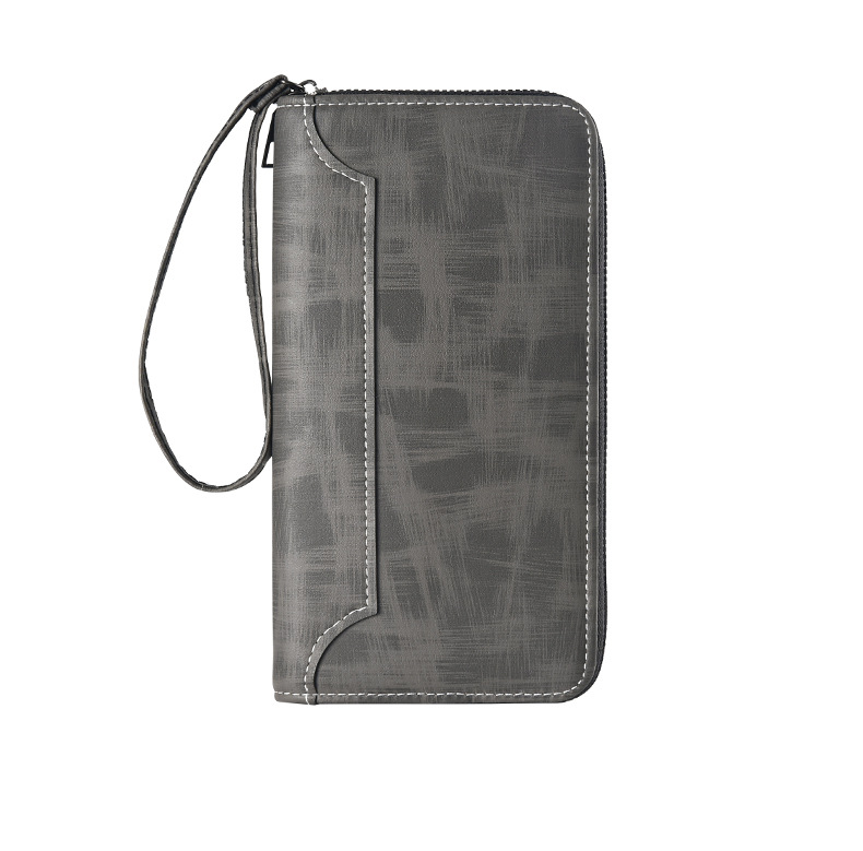 Men's Wallet Men's Long Wallet Men's Zipper Clutch Multifunctional Large Capacity Mobile Phone Clutch Bag_voghion.com