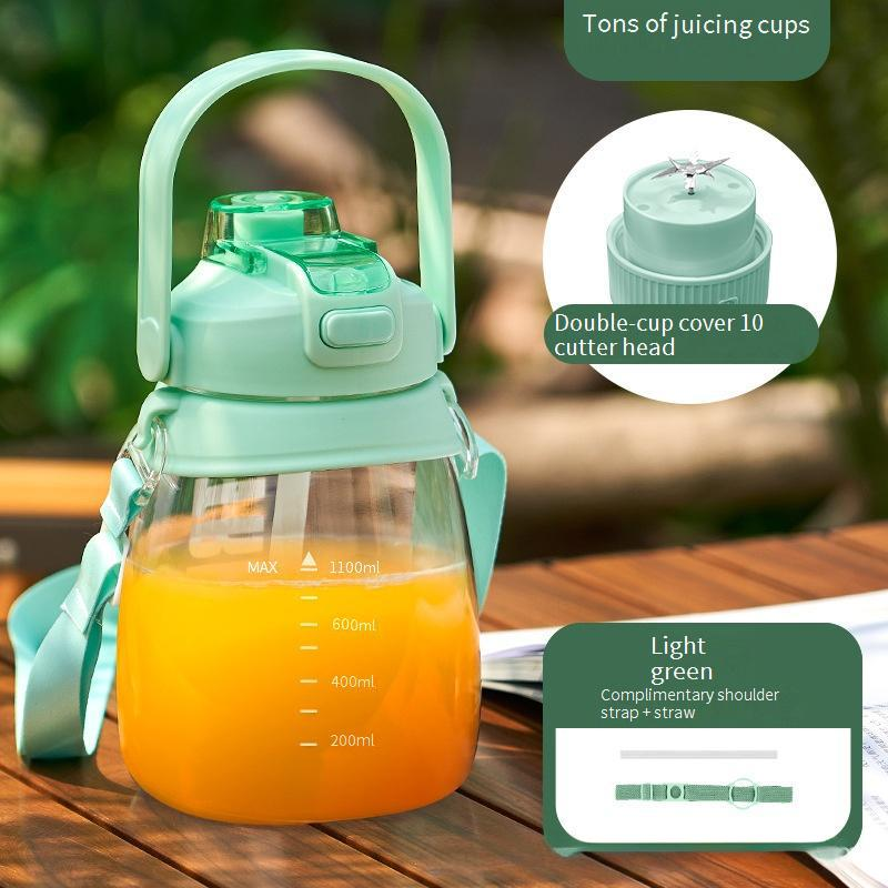 Wireless Portable Juicer Blender Cup, 800ml/1300ml Large Capacity, 18000 RPM High Speed, USB Rechargeable, 5 Blades, Food-Grade PC_voghion.com