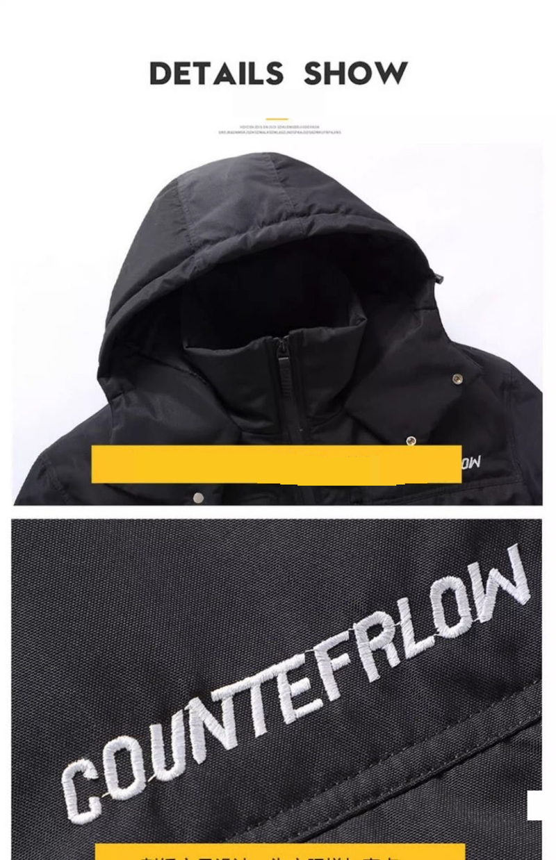 Men's Clothing Winter Long Down Coat Knee-Length Extreme Cold Weather Parka With 600FP White Duck Feather, Windproof Thickened Hooded Jacket_voghion.com