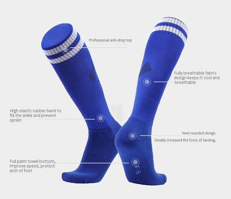 Set combinato di parastinchi e calzini da calcio per ragazzi - Cinghie regolabili, calzini alti fino al ginocchio per calcio, basket, pallavolo - Leggeri e traspiranti_voghion.com