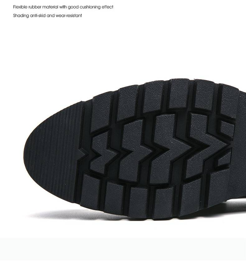 Men's British Style Platform Loafers - Chunky Round Toe Workwear Casual Shoes For Wedding & Daily Wear (Black/Green/Blue, Sizes 37-46)_voghion.com