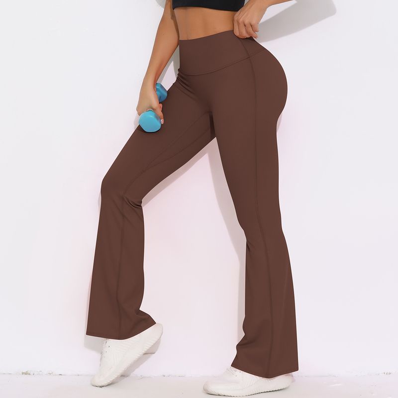 New Breathable Brushed High-Waist Elastic Hip-Lifting Casual Wide-Leg Cropped Pants For Running, Fitness, Yoga, And_voghion.com