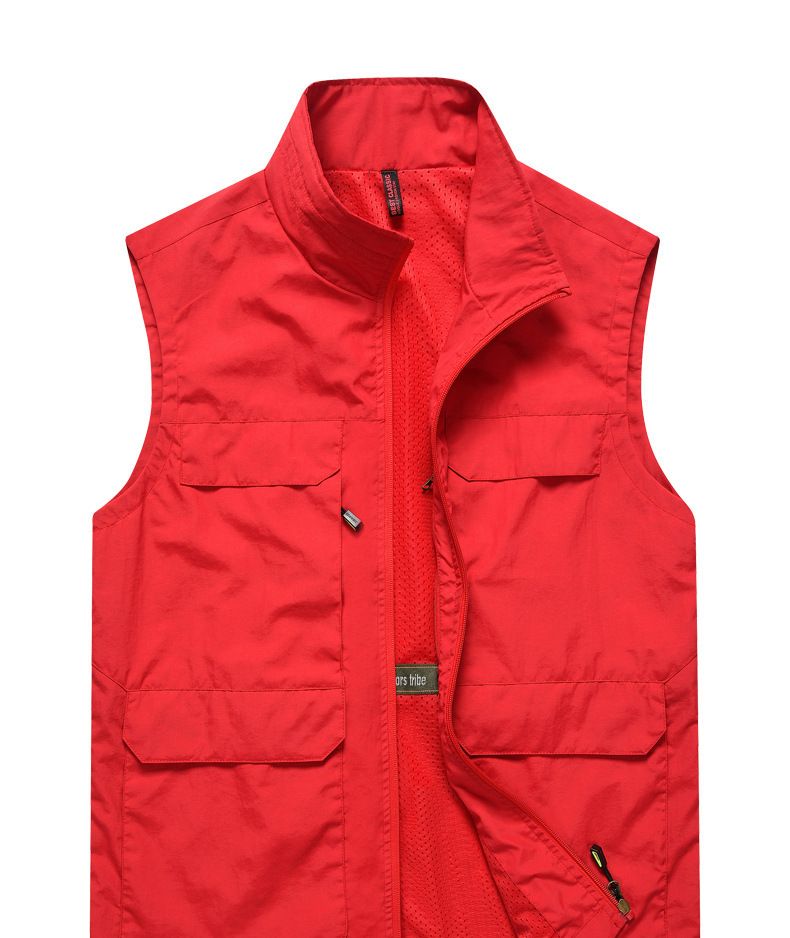 High-Visibility Safety Work Vest – Multi-Pocket Reflective Utility Vest With Custom Logo Printing_voghion.com