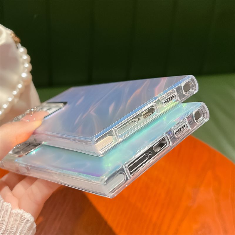 Custodia per telefono opaca con texture laser per Samsung Galaxy S25 S24 S23 FE Plus S22 Ultra A15 A25 A35 A55 A54 A34 A14 Cover posteriore rigida in PC_voghion.com