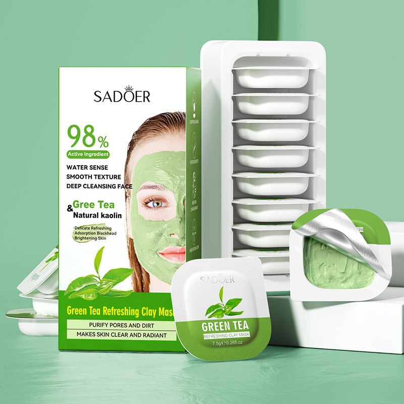 SADOER - Fango rinfrescante al tè verde delicato e pulito, confezione da 7,5 g * 8_voghion.com
