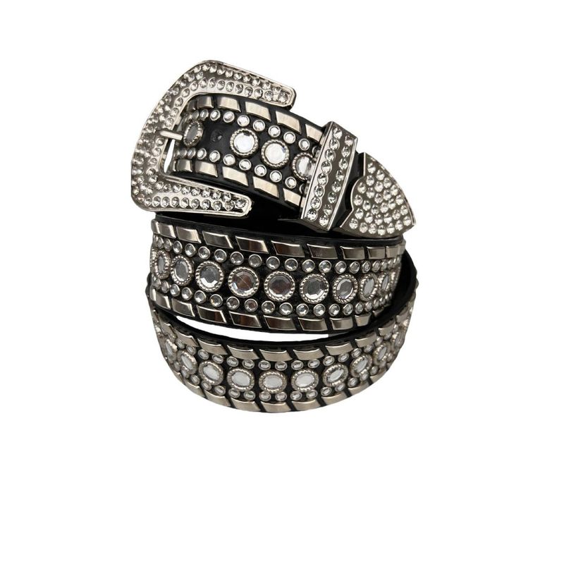 Diamond Belt Punk Style Rhinestone Belt Special Hot Performance Pin Buckle Set With Source_voghion.com