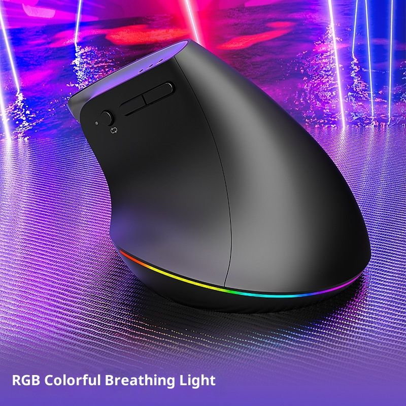 Digitex Digitex In Stock Wireless Bluetooth Three-Mode Vertical Rechargeable RGB Luminous Ergonomic Mouse Cross-Border Hot Sale_voghion.com