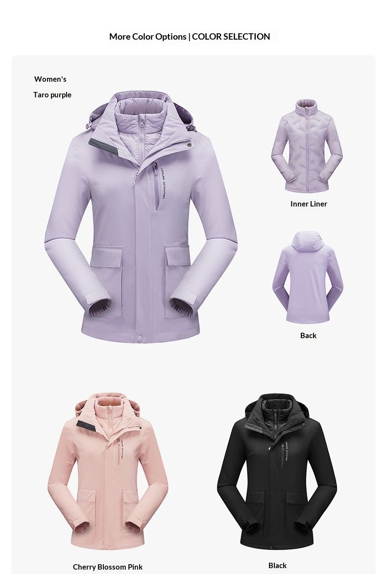 001 Neue 3-in-1-Daunenjacke für Herren, wasserdicht, dick gefüttert, ideal zum Skifahren, Reisen, als Windjacke, lässig, modisch und für Outdoor-Aktivitäten_voghion.com